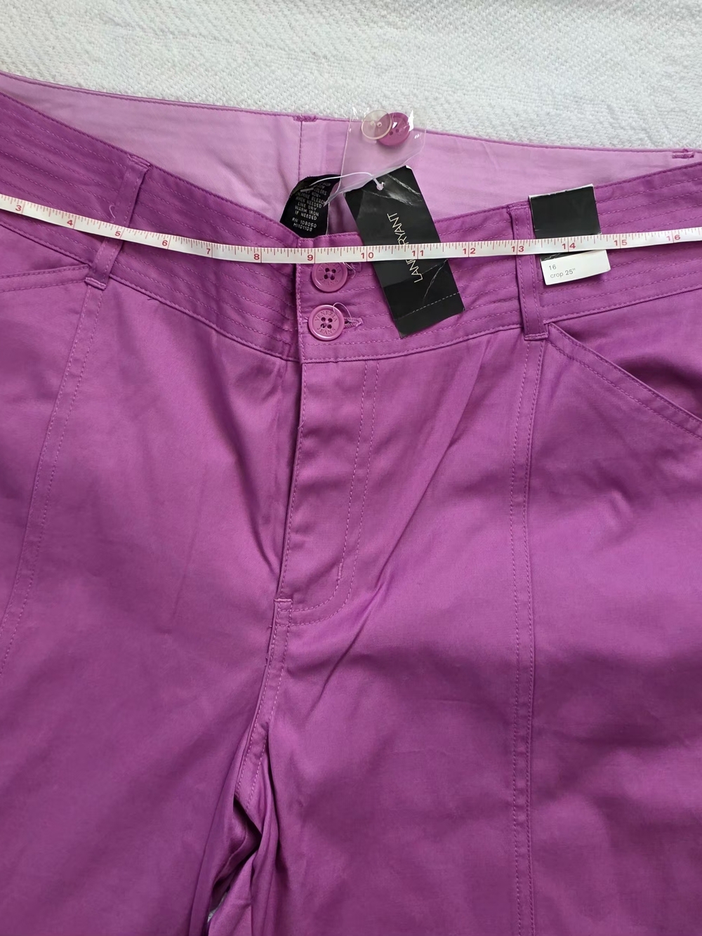 NWT Pant Capri Venezia Lane Bryant Size 16 Purple Magenta - Picture 4 of 9